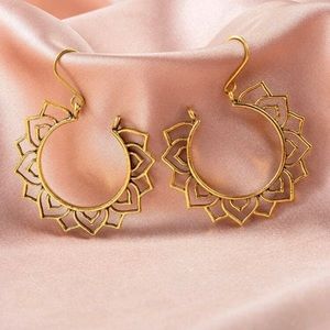 Boho Hollow Out Round Drop Earrings